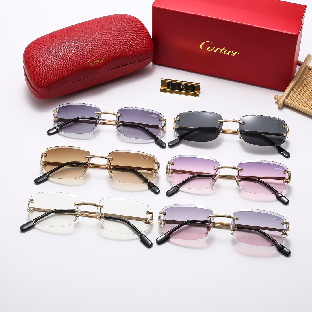 Diamond Cut on 7 Colors Fashion Sunglasses—1955