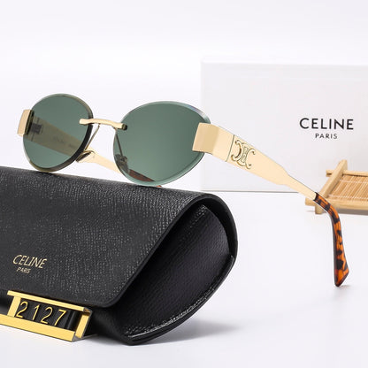 Oval-frametone METAL SUNGLASSES
