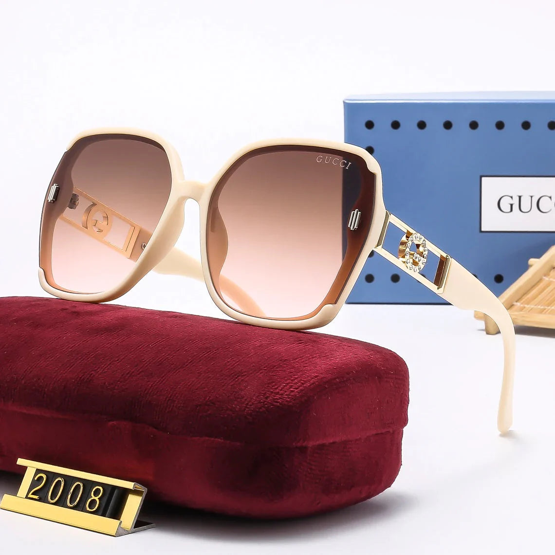 Fashionable square frame UV protection sunglasses 2008
