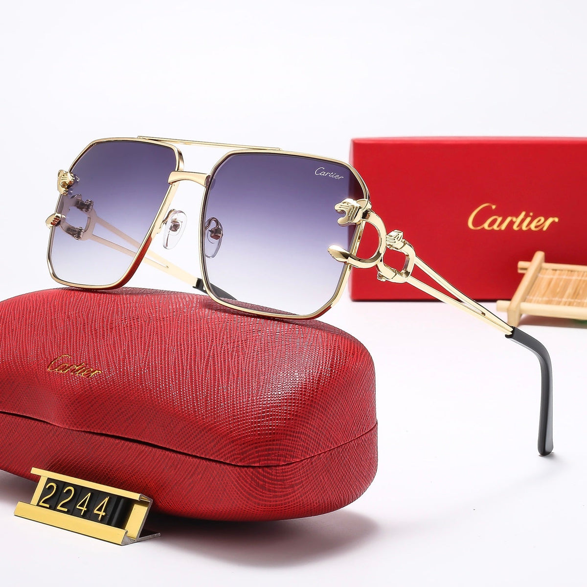Large frame square Sunglasses  2244