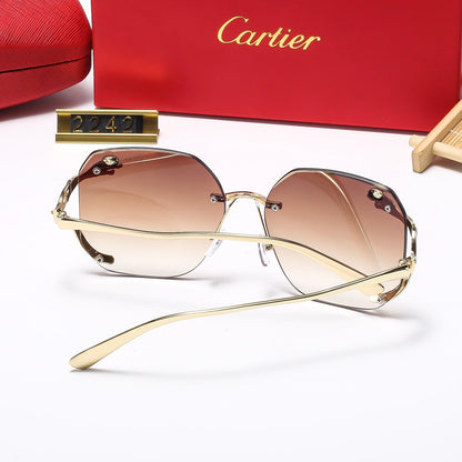 Fashion leopard frameless sunglasses 2242