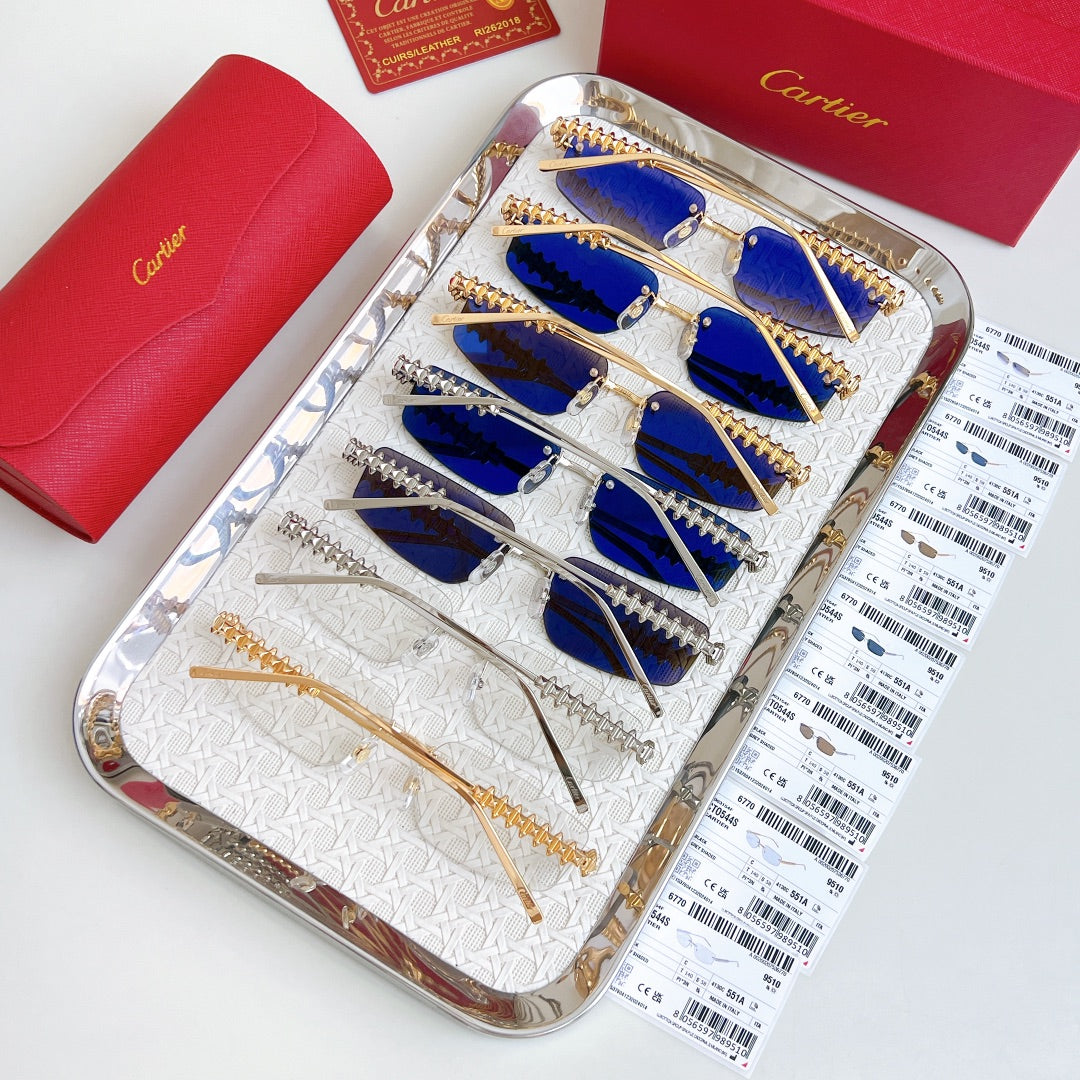 High-end inner electroplated blue film sunglasses