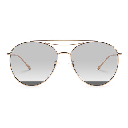 Polished Silver Aviator Sunglasses