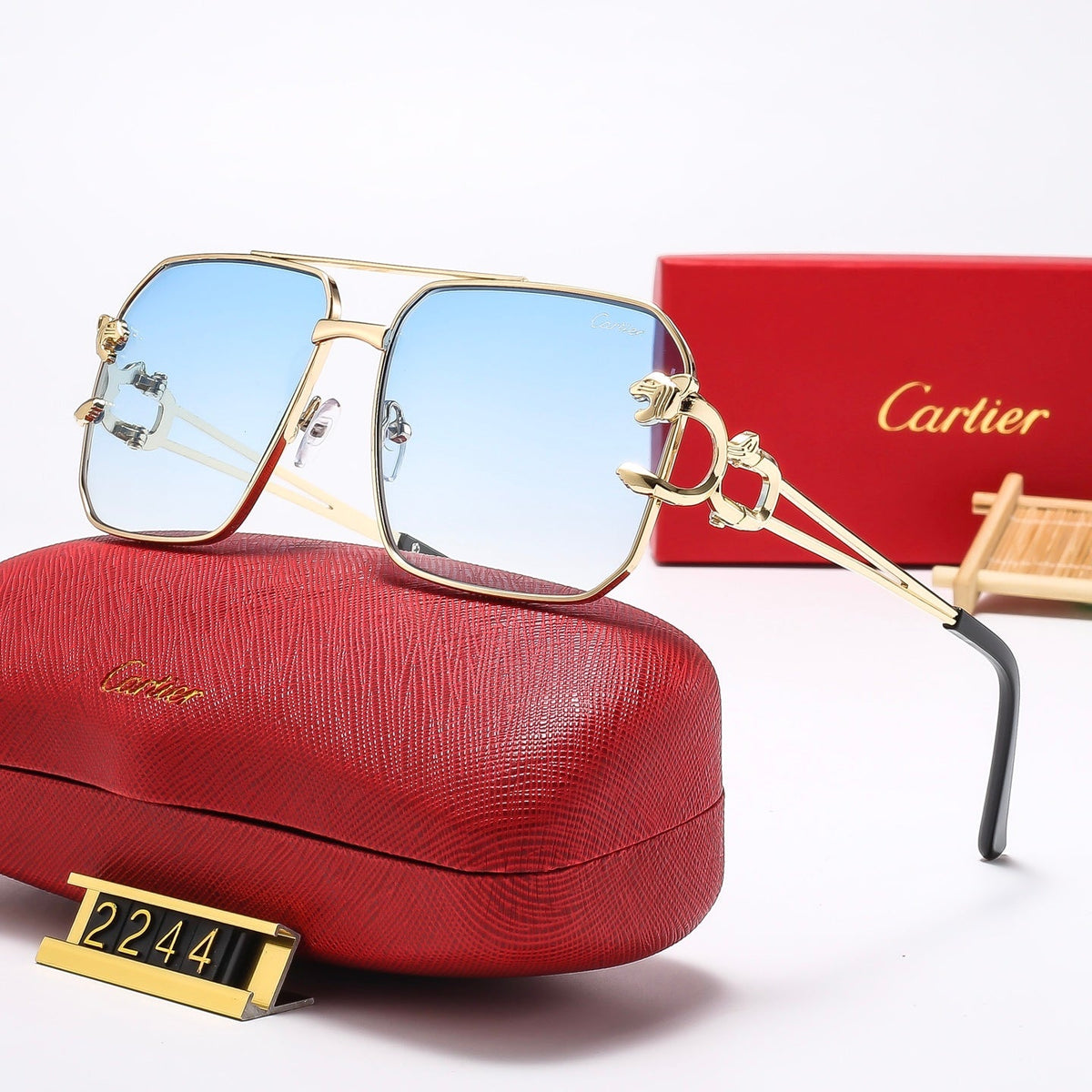 Large frame square sunglasses 2244