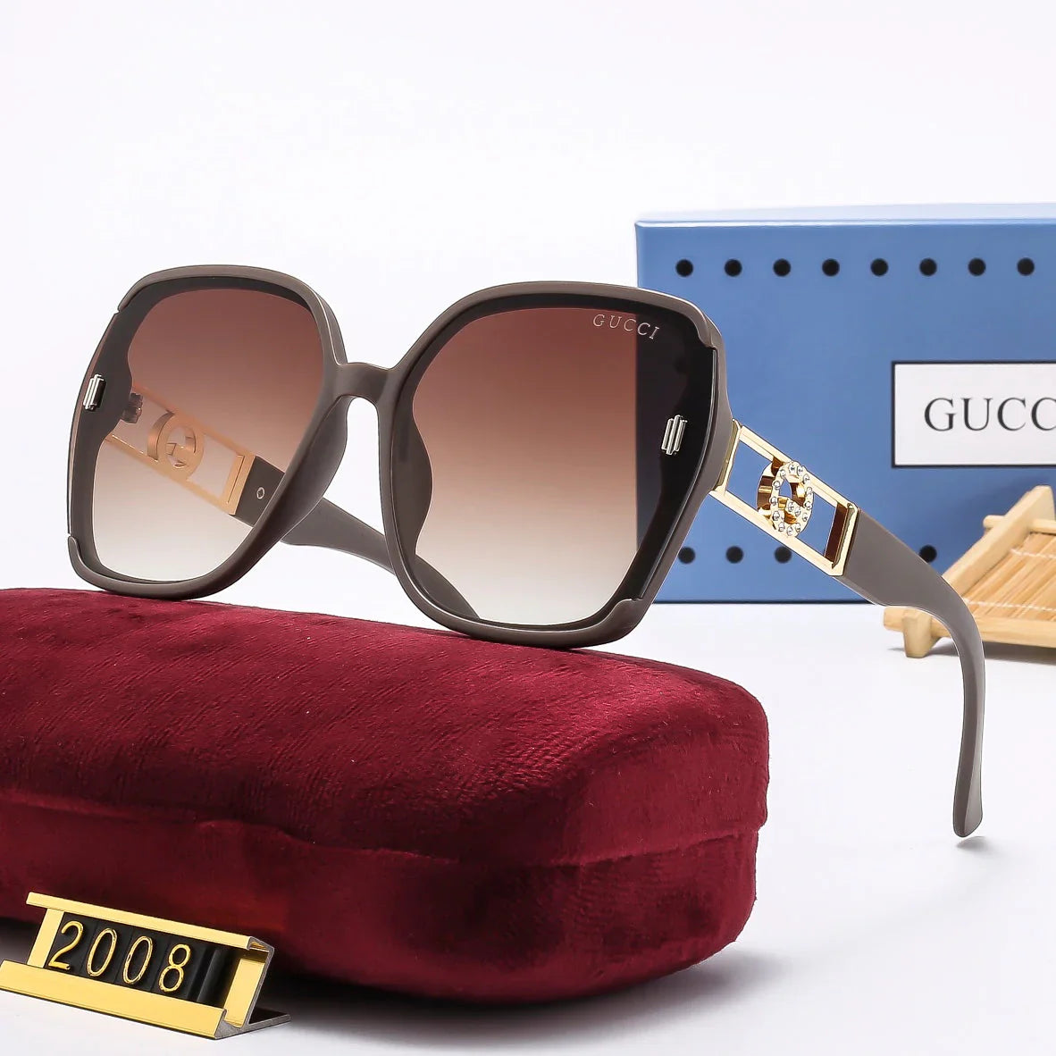Fashionable square frame UV protection sunglasses 2008