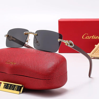 6 Colors Diamond Fashion Frameless Sunglasses 2107