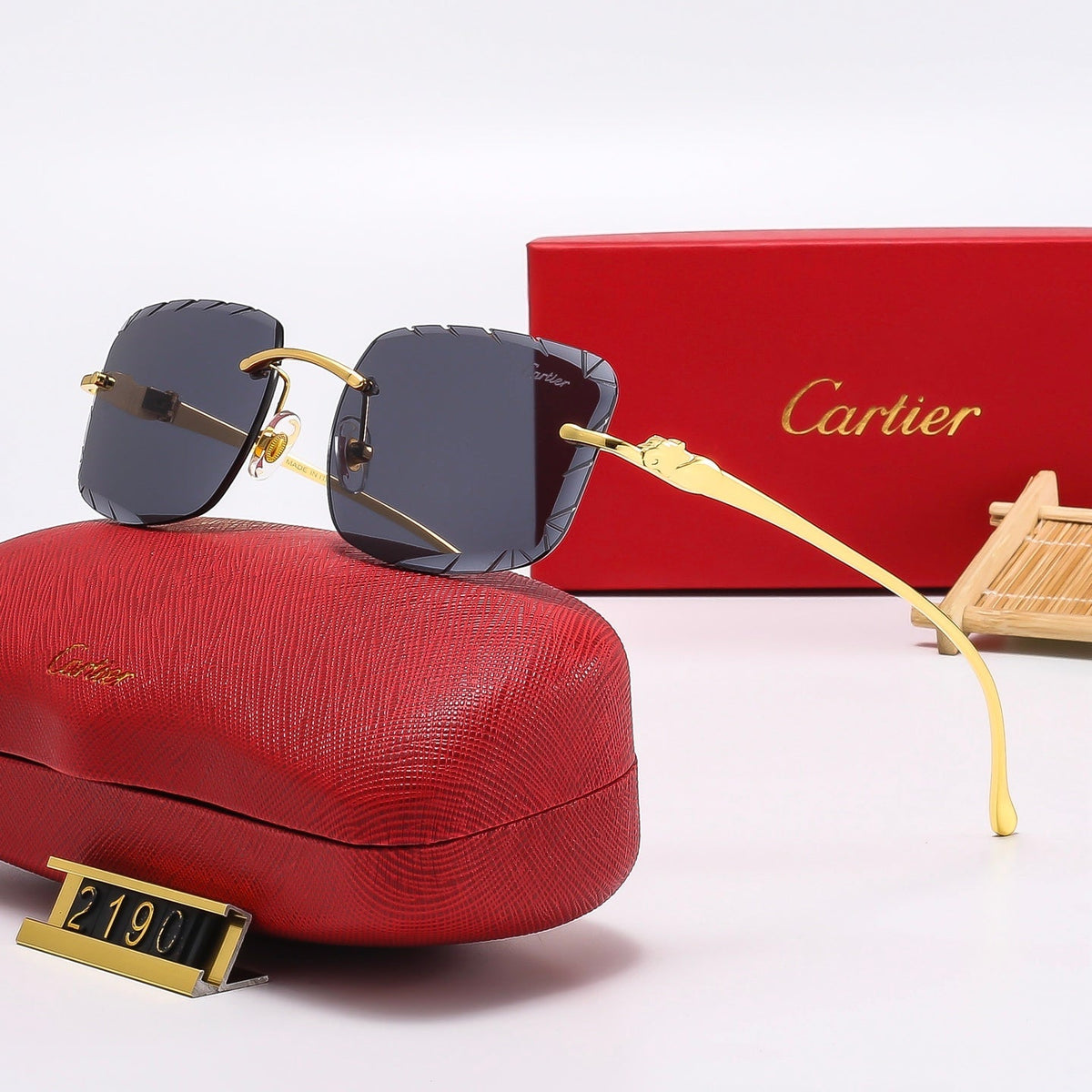 Fashion Square Frameless Sunglasses 2190