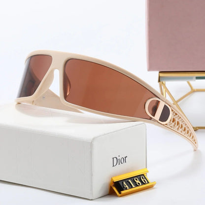 Headband integrated curved sunglasses