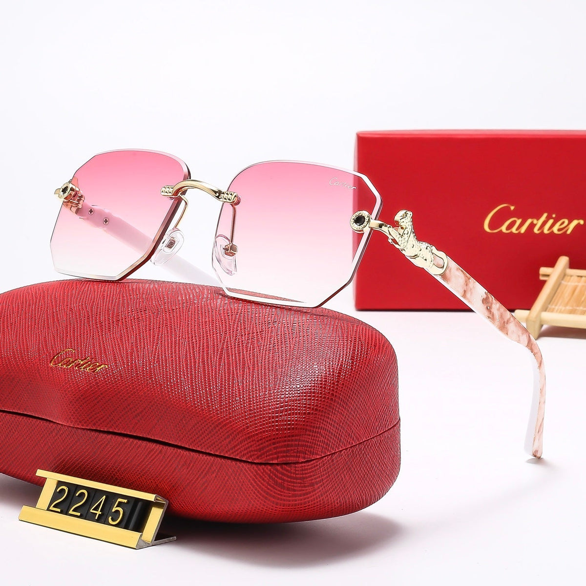7 Colors Fashion  frameless square Sunglasses  2245