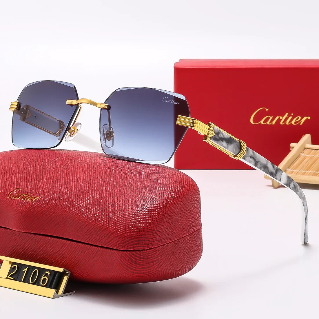 stylish frameless sunglasses 2106