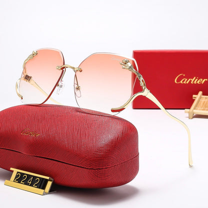 Fashion leopard frameless sunglasses 2242