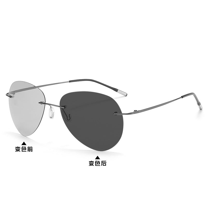Glasses Rimless Driving Driving Men's Sunglasses