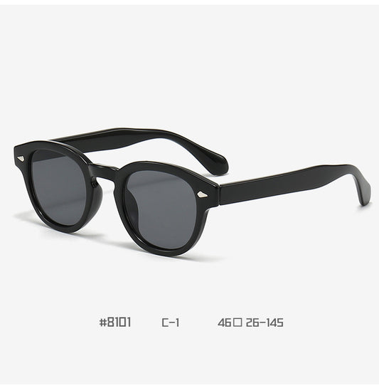 Glasses men's glasses frame round frame small black frame sunglasses women