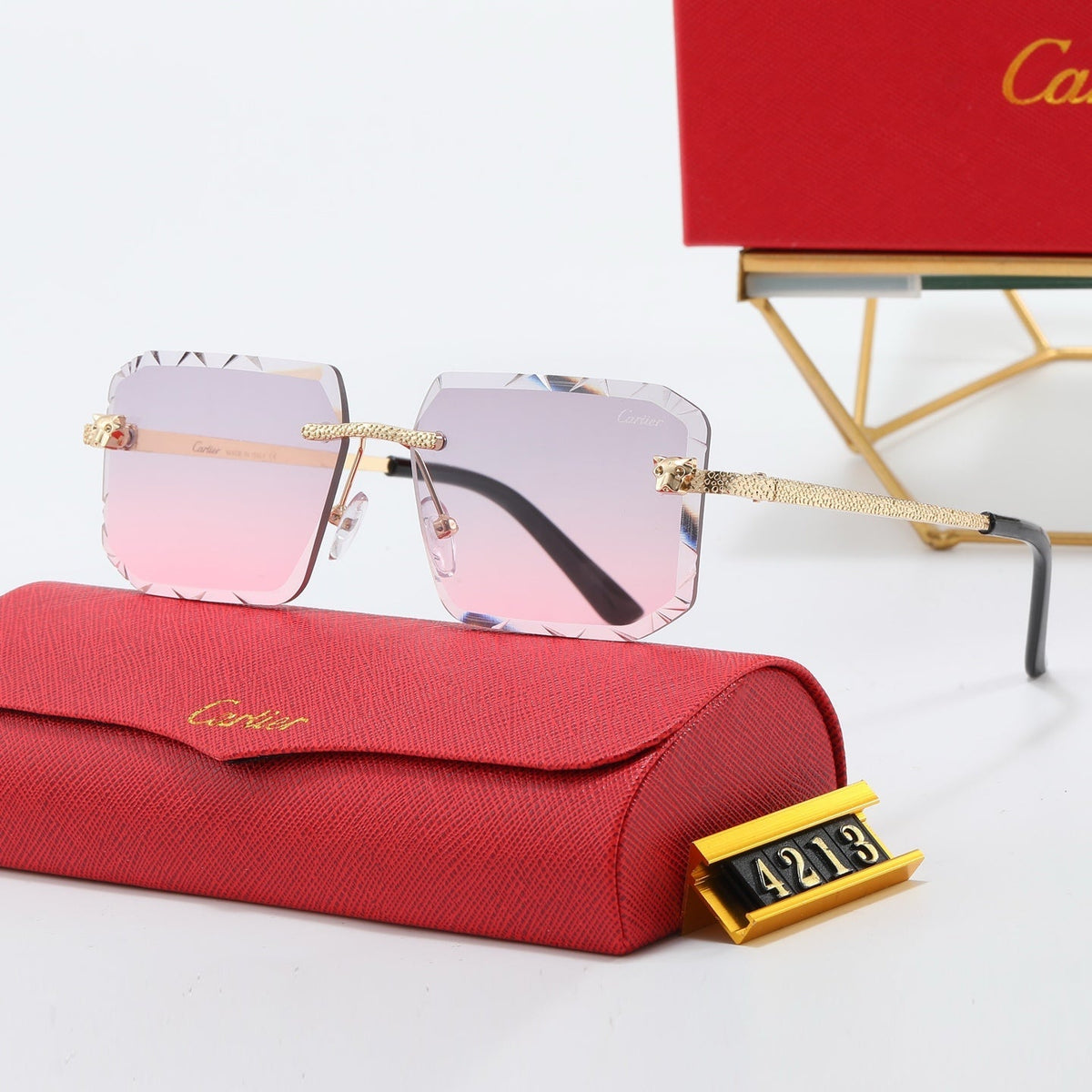 Leopard Head One piece pilot sunglasses 4213