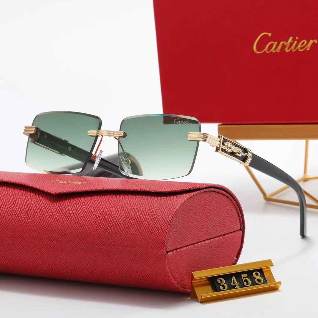 Wooden Square Fashion Sunglasses 3458