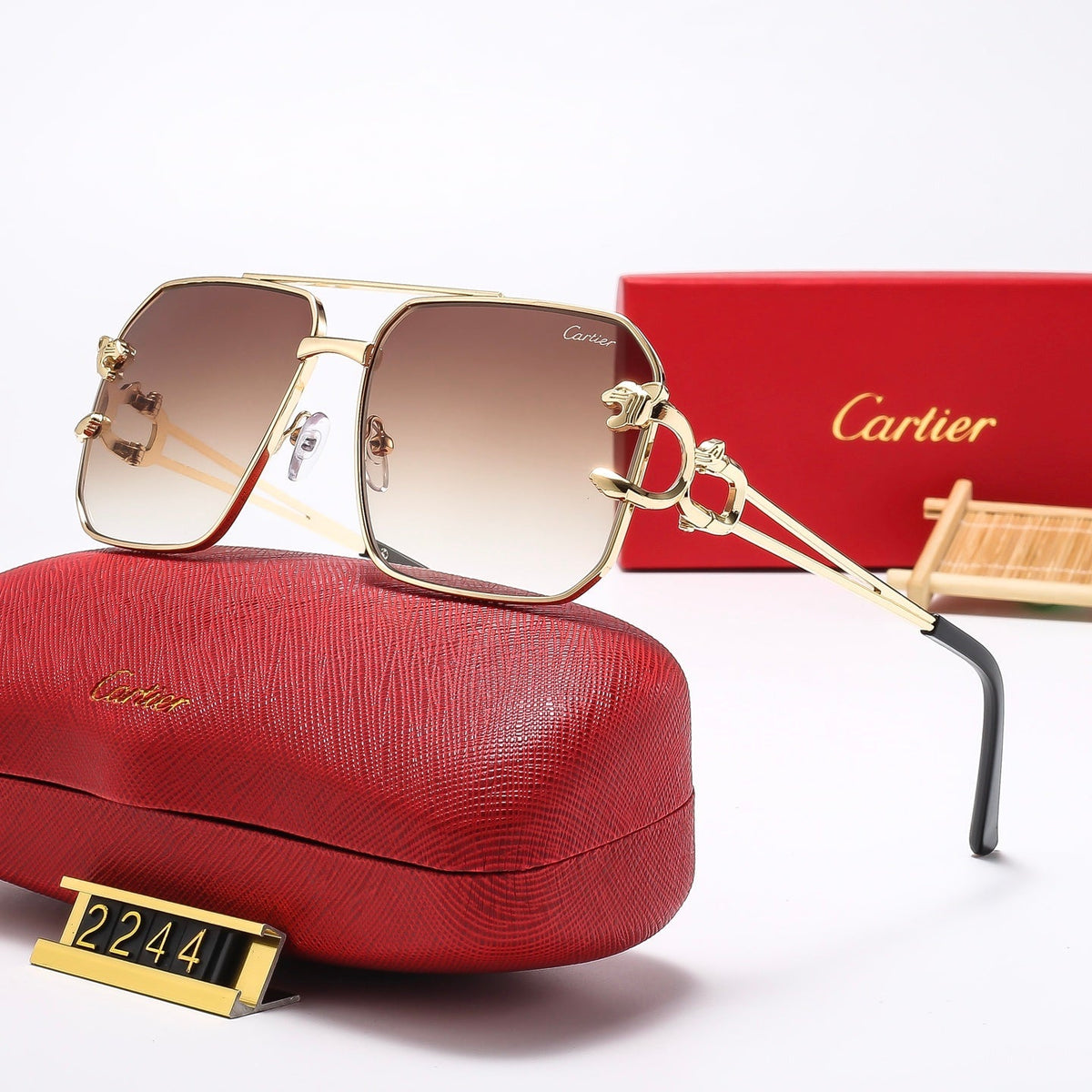 Large frame square Sunglasses  2244