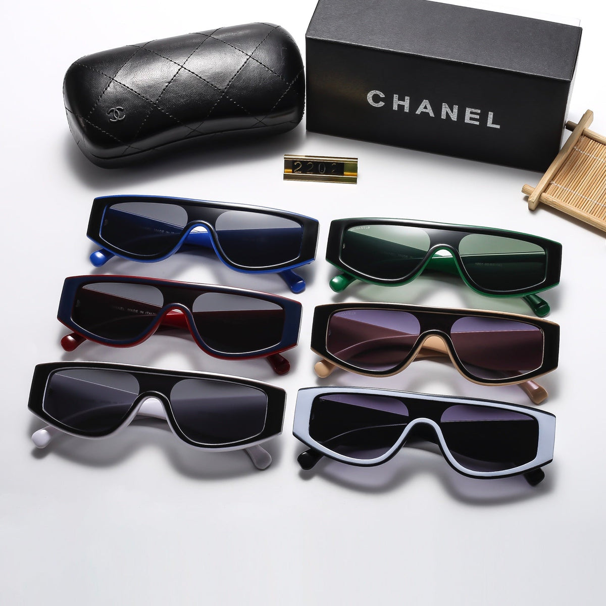 Matching color personality cat-eye sunglasses 2203