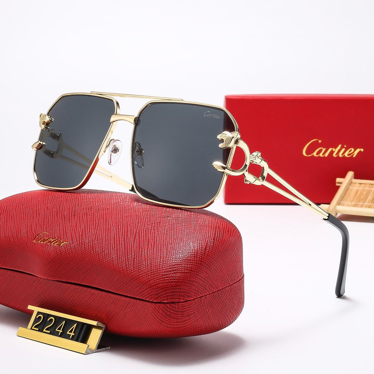 Large frame square Sunglasses  2244
