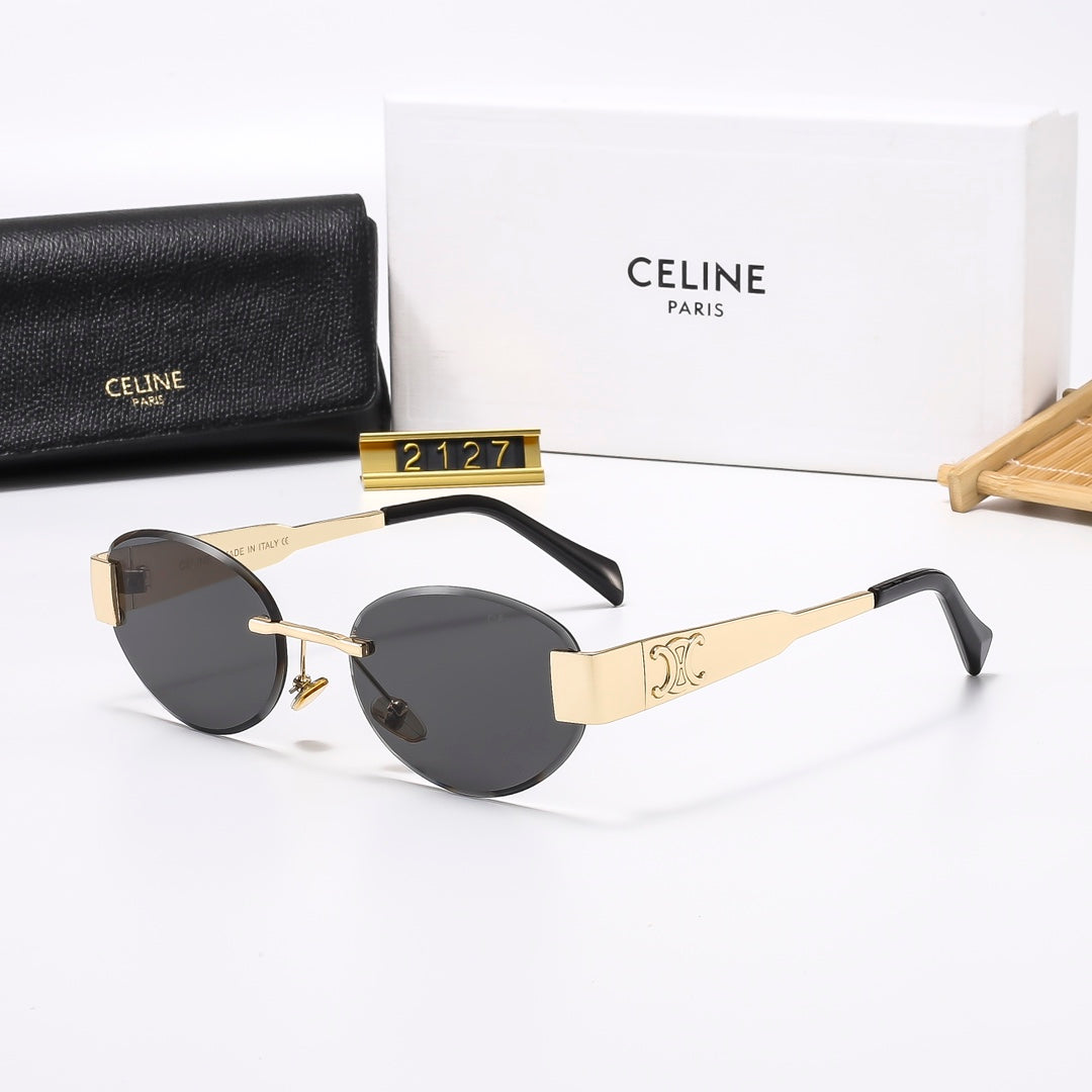 Oval-frametone METAL SUNGLASSES