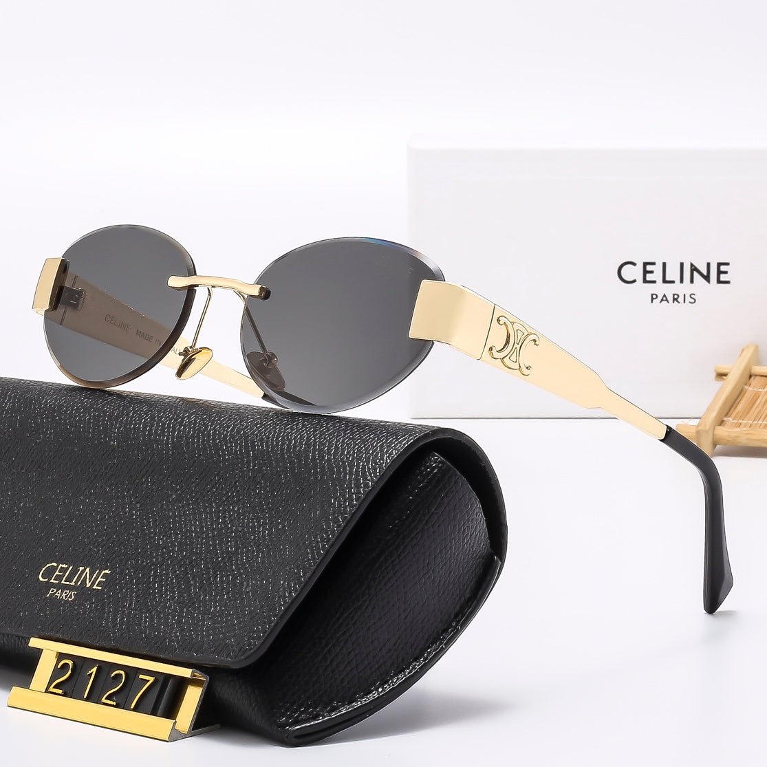 Oval-frametone METAL SUNGLASSES