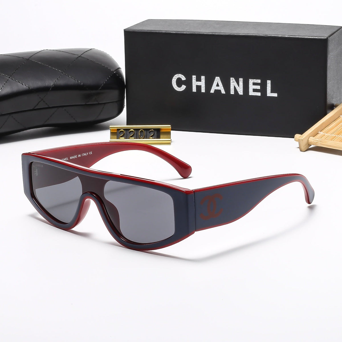 Matching color personality cat-eye sunglasses 2203