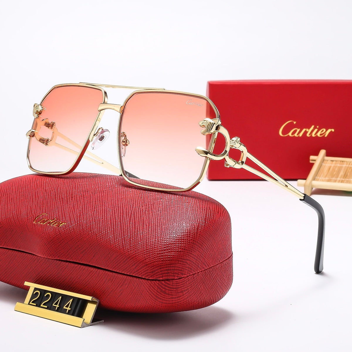 Large frame square Sunglasses  2244