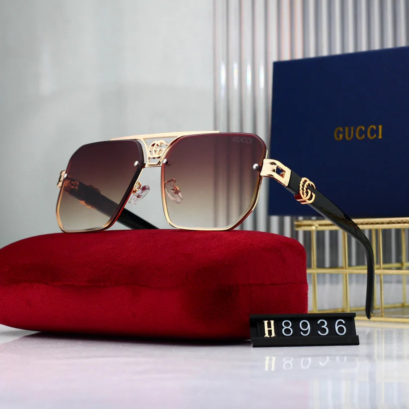 Fashion Metal Polygon Sunglasses 8936