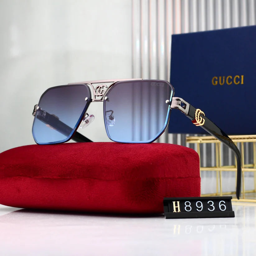 Fashion Metal Polygon Sunglasses 8936