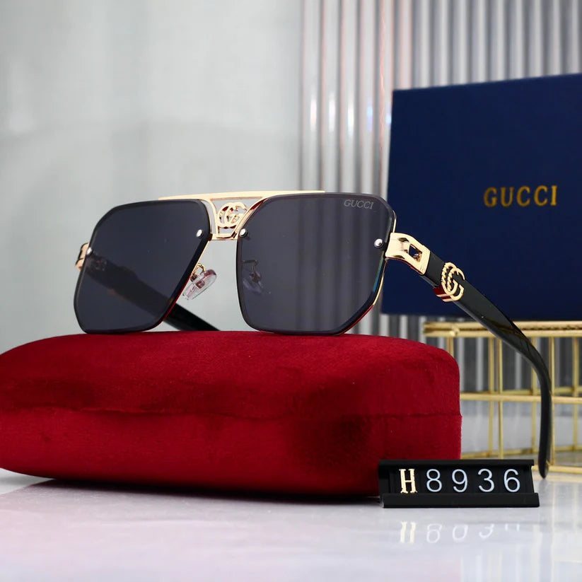 Fashion Metal Polygon Sunglasses 8936