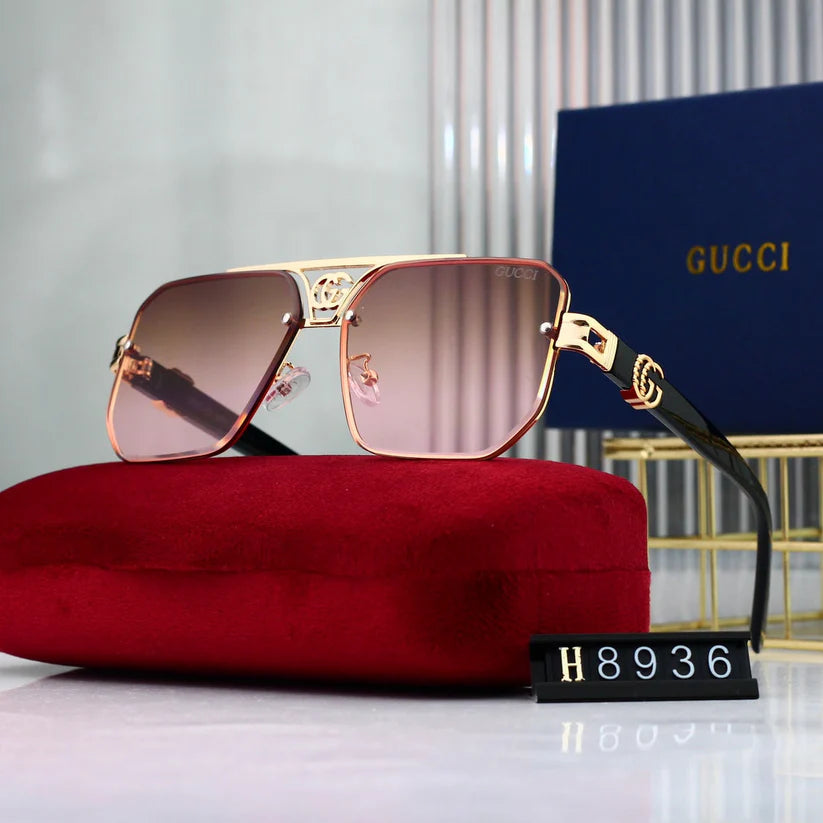 Fashion Metal Polygon Sunglasses 8936