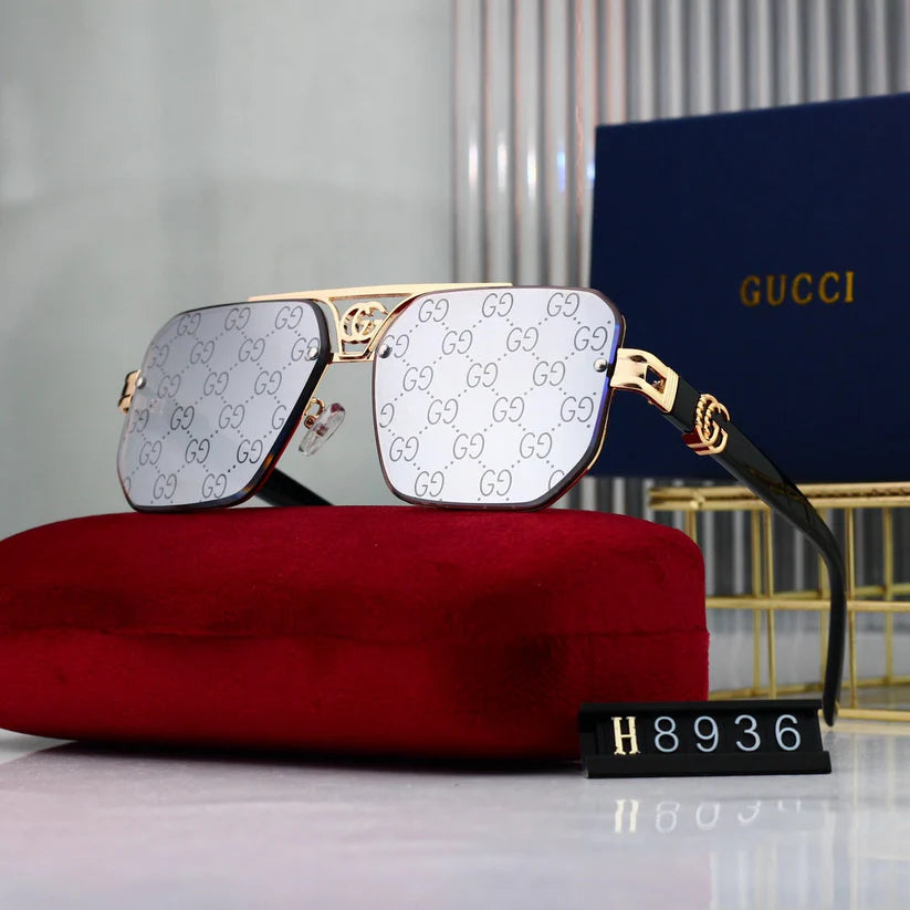 Fashion Metal Polygon Sunglasses 8936