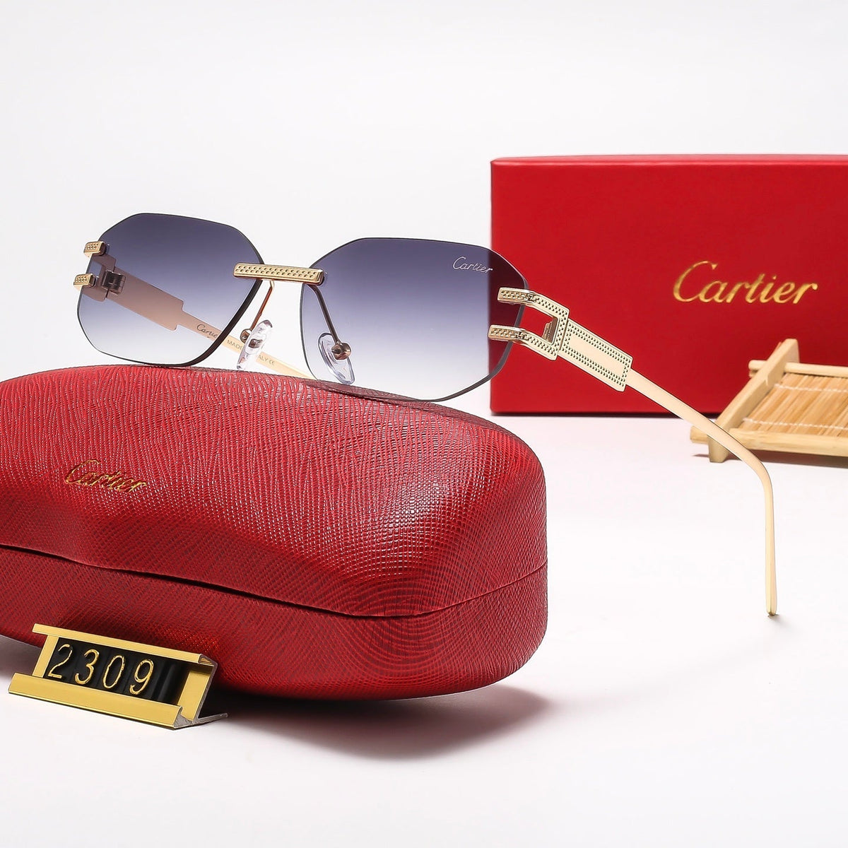 Oval metal sunglasses 2309