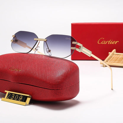 Oval metal sunglasses 2309