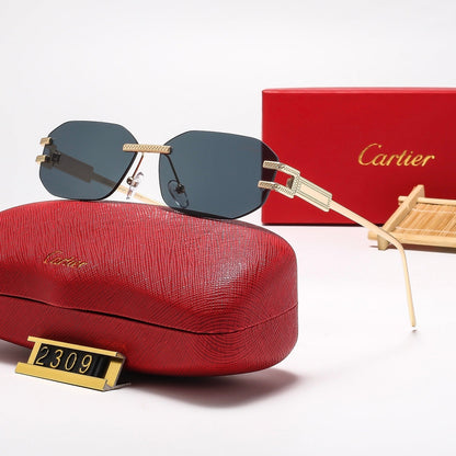 Oval metal sunglasses 2309