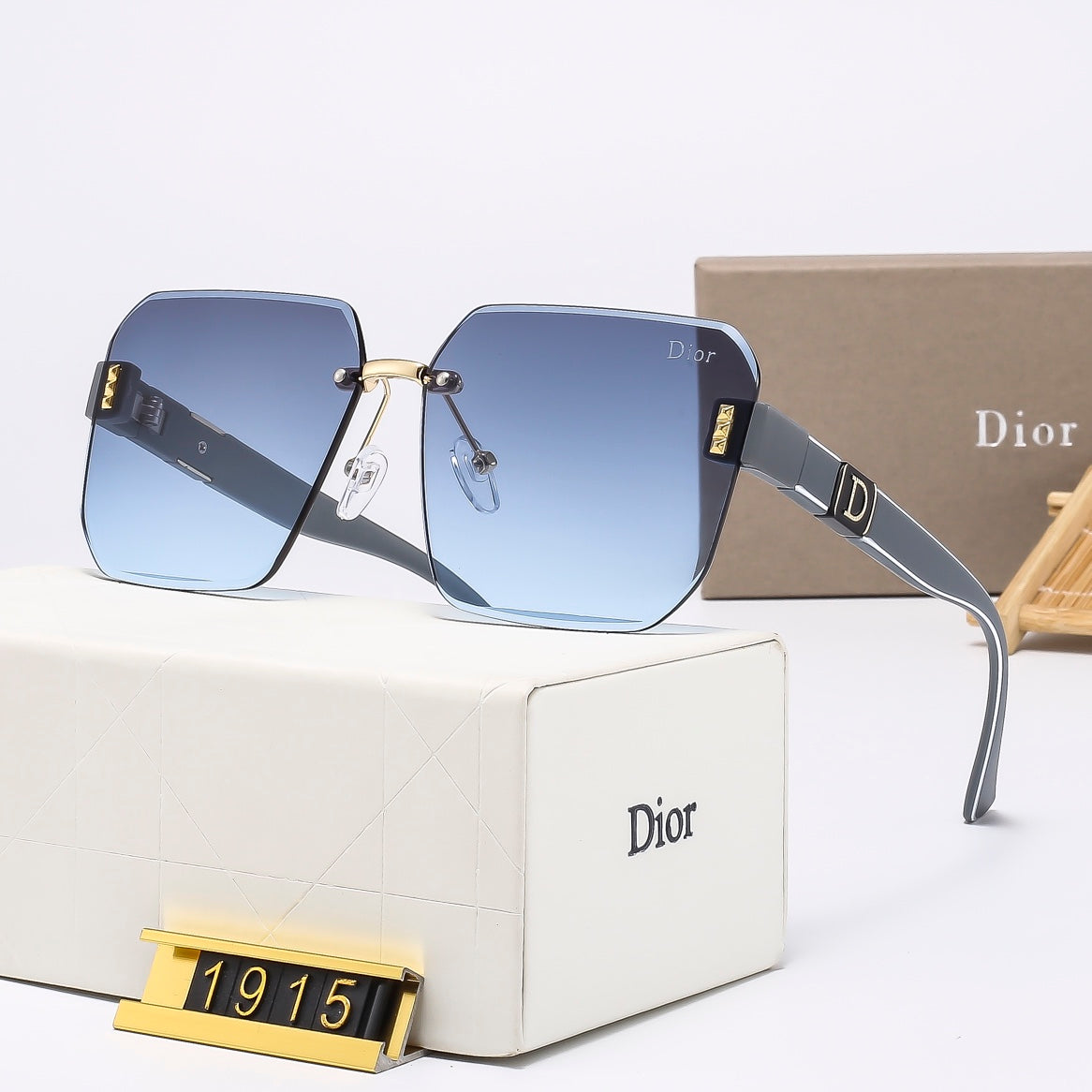 6 Colors Stylish Square Frameless Sunglasses  — 1915