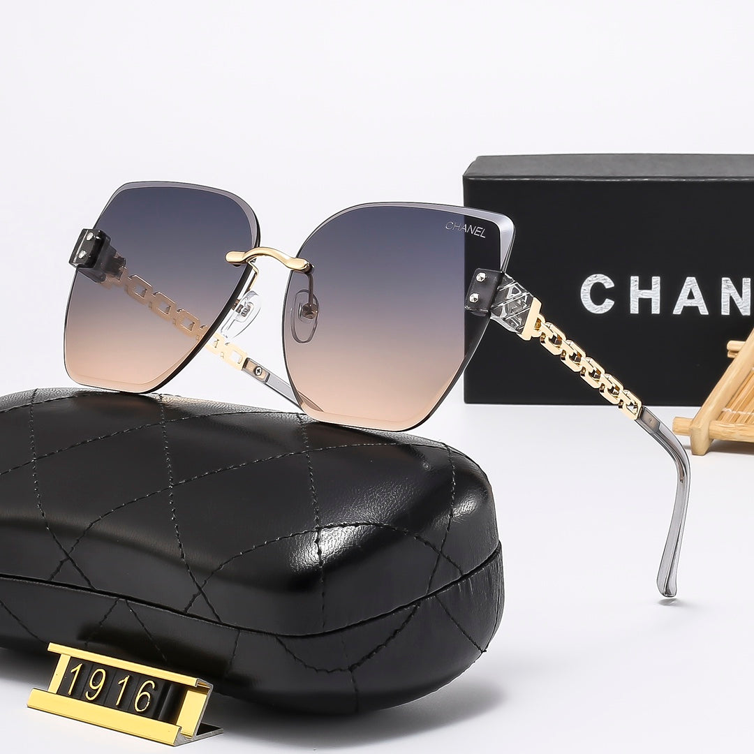 5 Colors Stylish Square Chain Frame Sunglasses  — 1916