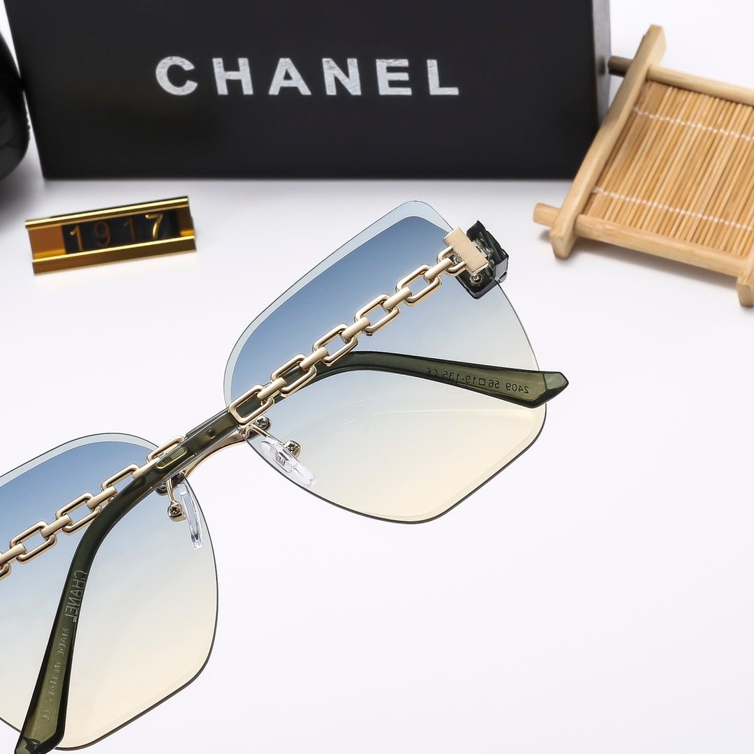 5 Colors Stylish Square Chain Frame Sunglasses  — 1916