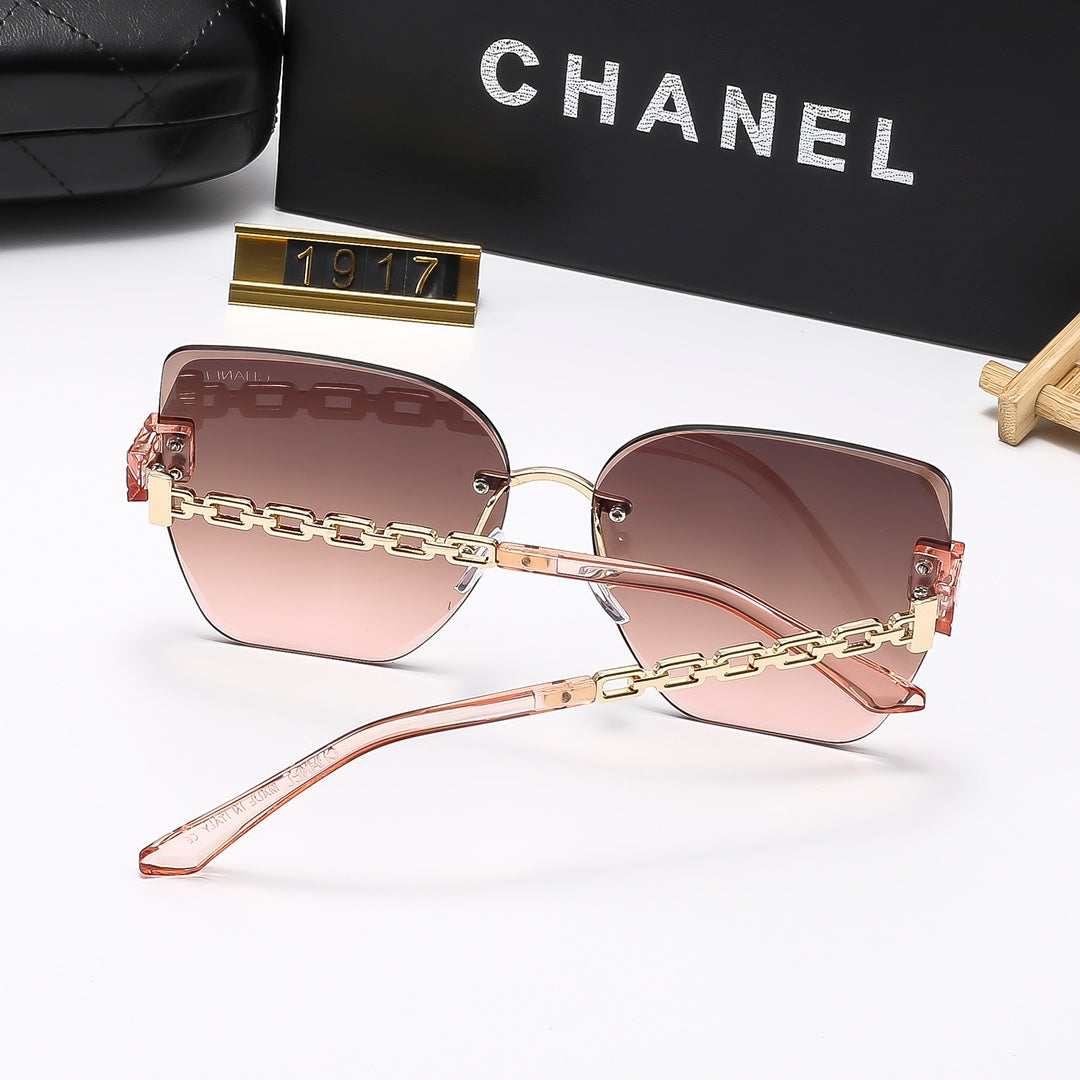 5 Colors Stylish Square Chain Frame Sunglasses  — 1916