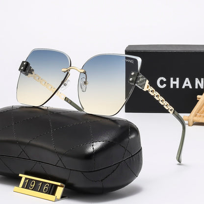 5 Colors Stylish Square Chain Frame Sunglasses  — 1916