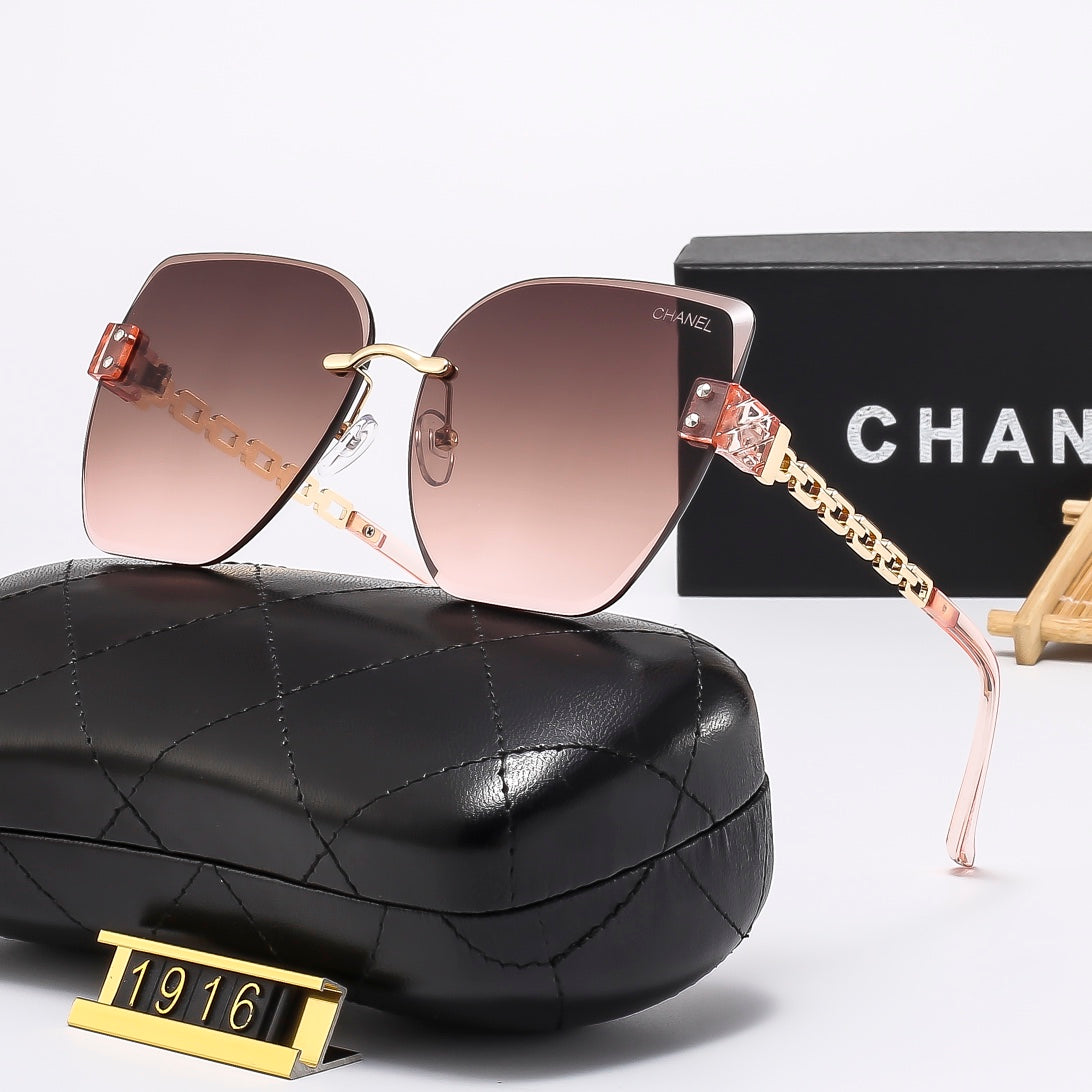 5 Colors Stylish Square Chain Frame Sunglasses  — 1916