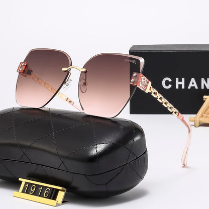 5 Colors Stylish Square Chain Frame Sunglasses  — 1916