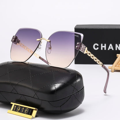 5 Colors Stylish Square Chain Frame Sunglasses  — 1916