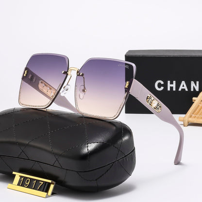 5 Colors Stylish Square Sunglasses with Metal Trim — 1917