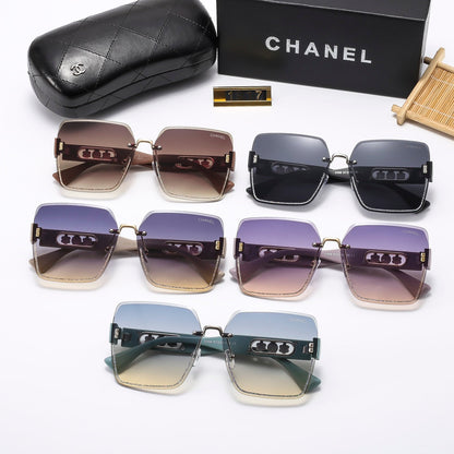 5 Colors Stylish Square Sunglasses with Metal Trim — 1917