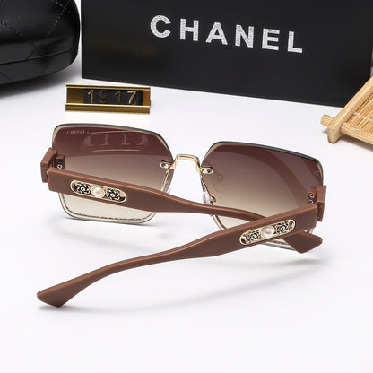 5 Colors Stylish Square Sunglasses with Metal Trim — 1917