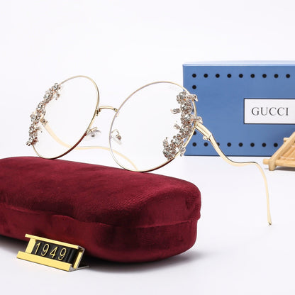 7-Color Stylish Round Diamond-Embellished Sunglasses—1949