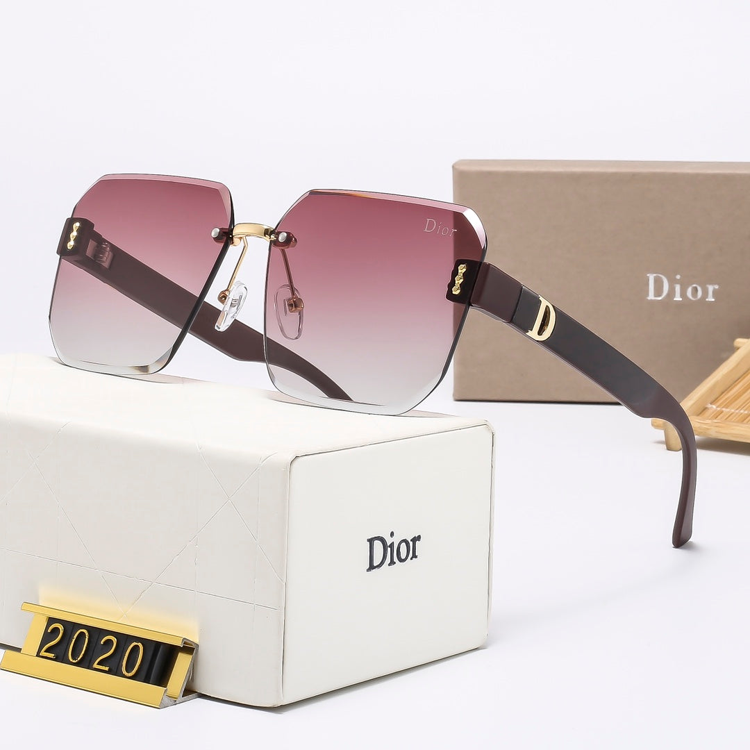 5-Color Stylish Large Lens Frameless Sunglasses — 2030