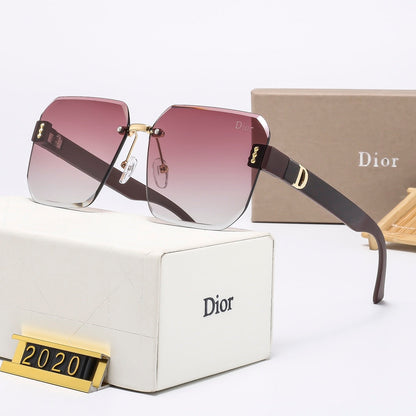 5-Color Stylish Large Lens Frameless Sunglasses — 2030