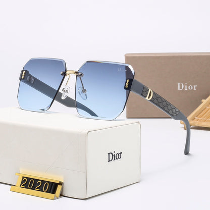 5-Color Stylish Large Lens Frameless Sunglasses — 2030