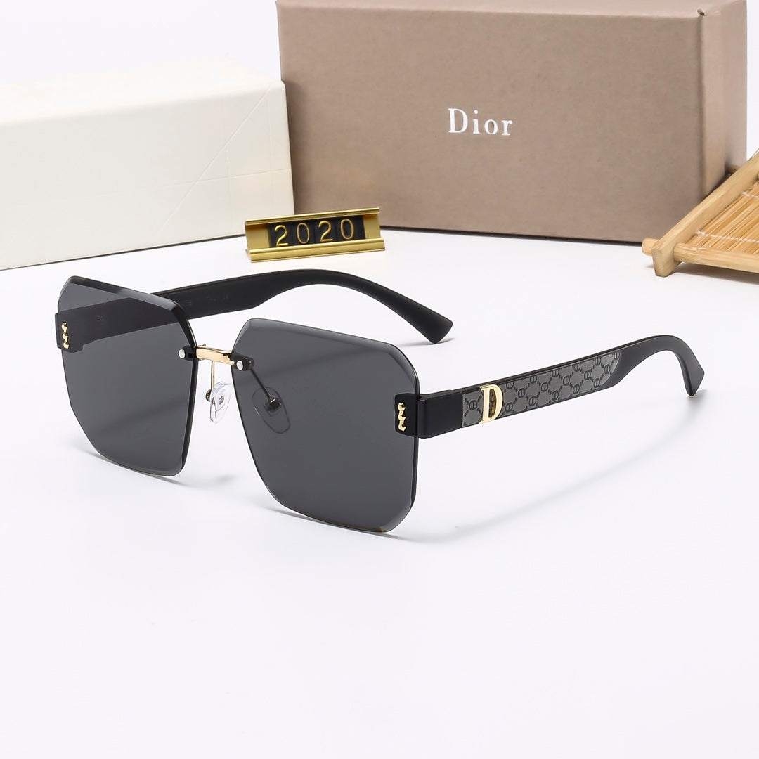 5-Color Stylish Large Lens Frameless Sunglasses — 2030